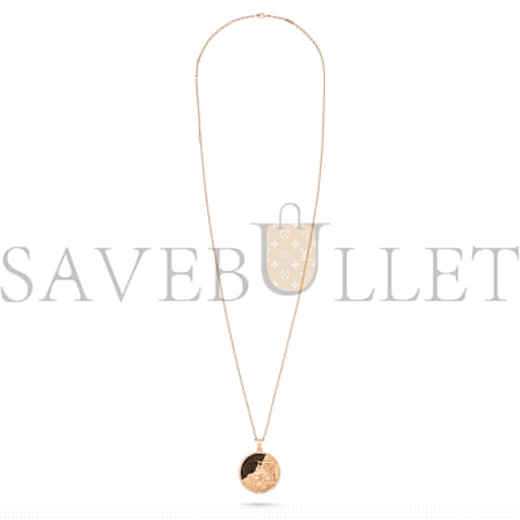 VAN CLEEF ARPELS ZODIAQUE LONG NECKLACE LIBRAE (LIBRA) - ROSE GOLD, OBSIDIAN  VCARP9RE00